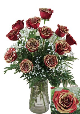 Sparkle Roses - Red Dozen from Flowers by Ray and Sharon in Muskegon, MI