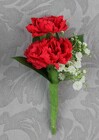 2 Red Mini Carnation Boutonniere with Baby's Breath from Flowers by Ray and Sharon in Muskegon, MI