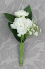 2 White Mini Carnation Boutonniere With Baby's Breath from Flowers by Ray and Sharon in Muskegon, MI
