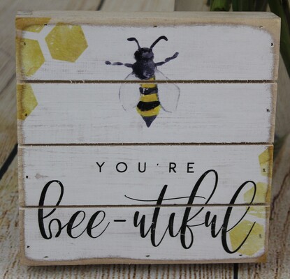 Bee-utiful wooden sign from Flowers by Ray and Sharon in Muskegon, MI