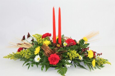 Thanksgiving Blessings Centerpiece  from Flowers by Ray and Sharon in Muskegon, MI