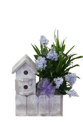 The Birdhouse Cabin Planter from Flowers by Ray and Sharon in Muskegon, MI