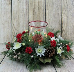 Holiday Glow Centerpiece from Flowers by Ray and Sharon in Muskegon, MI