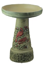 BIrd Baths with Cardinal Designs from Flowers by Ray and Sharon in Muskegon, MI