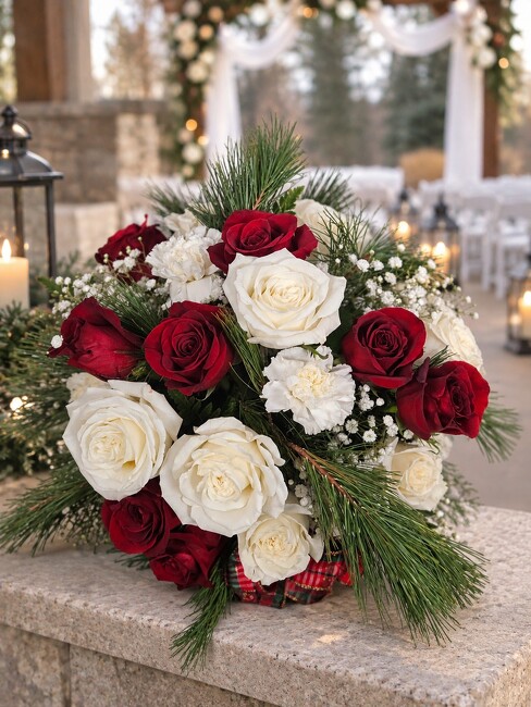 Holiday Wedding from Flowers by Ray and Sharon in Muskegon, MI Holiday Wedding from Flowers by Ray and Sharon in Muskegon, MI