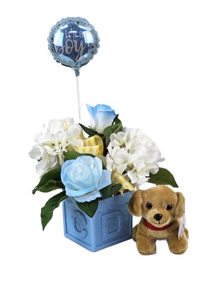 Baby Block Blue Bouquet - SILK from Flowers by Ray and Sharon in Muskegon, MI