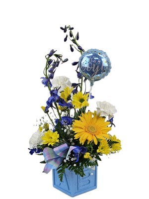 Baby Block Bouquet - Blue from Flowers by Ray and Sharon in Muskegon, MI