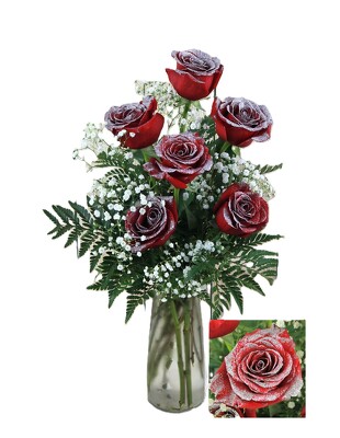 Sparkle Roses - Red with Silver from Flowers by Ray and Sharon in Muskegon, MI