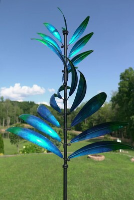  Blue Feather Kinetic Spinner from Flowers by Ray and Sharon in Muskegon, MI