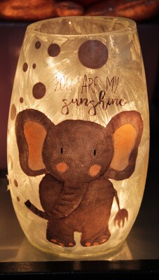 You Are My Sunshine Elephant Night-Light from Flowers by Ray and Sharon in Muskegon, MI