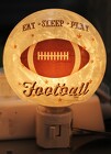 Eat Sleep Play Football Night Light from Flowers by Ray and Sharon in Muskegon, MI