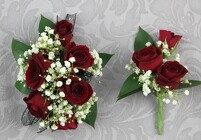 6 Red Rose Set with Baby's Breath from Flowers by Ray and Sharon in Muskegon, MI