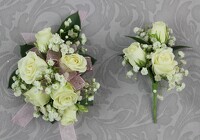6 White Rose Set with Baby's Breath from Flowers by Ray and Sharon in Muskegon, MI