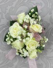 6 White Rose Corsage with Baby's Breath from Flowers by Ray and Sharon in Muskegon, MI