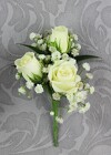 3 White Rose Boutonniere with Baby's Breath from Flowers by Ray and Sharon in Muskegon, MI