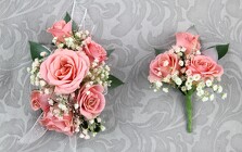 6 Pink Rose Set with Baby's Breath from Flowers by Ray and Sharon in Muskegon, MI