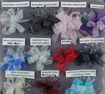Corsage and Boutonniere Rhinestone & Ribbon Options from Flowers by Ray and Sharon in Muskegon, MI