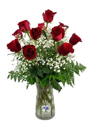 Timeless Roses - with Heart Crystal from Flowers by Ray and Sharon in Muskegon, MI