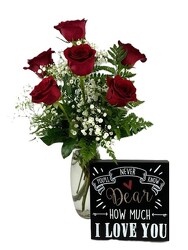 Roses & I LOVE YOU sign from Flowers by Ray and Sharon in Muskegon, MI