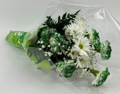 School Spirit Bouquet - Green & White from Flowers by Ray and Sharon in Muskegon, MI