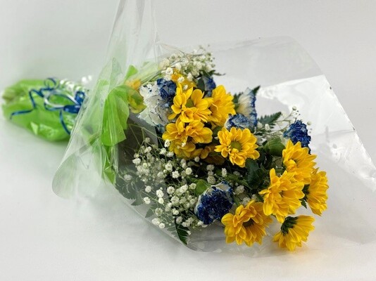 School Spirit Bouquet - Blue & Gold from Flowers by Ray and Sharon in Muskegon, MI