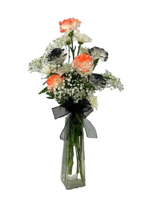 School Spirit Vase Bouquet - Orange & Black from Flowers by Ray and Sharon in Muskegon, MI
