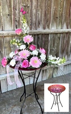 Peaceful Garden Birdbath Bouquet from Flowers by Ray and Sharon in Muskegon, MI