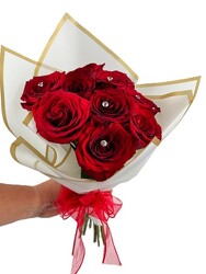 Ramo Buchon Hand-held - 12 rose bouquet from Flowers by Ray and Sharon in Muskegon, MI