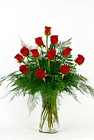 Dozen Red Roses Vased from Flowers by Ray and Sharon in Muskegon, MI