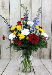 Festive Fun Vase Arrangement from Flowers by Ray and Sharon in Muskegon, MI