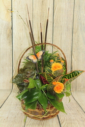 Planter in a Basket - Large Decorated from Flowers by Ray and Sharon in Muskegon, MI