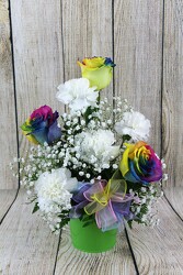 Over the Rainbow Bouquet from Flowers by Ray and Sharon in Muskegon, MI