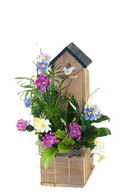The Birdhouse Condo Planter from Flowers by Ray and Sharon in Muskegon, MI