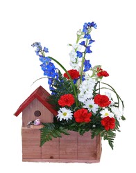 The Birdhouse Bungalow Bouquet from Flowers by Ray and Sharon in Muskegon, MI