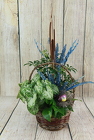Planter in a basket - Medium with silk decor from Flowers by Ray and Sharon in Muskegon, MI