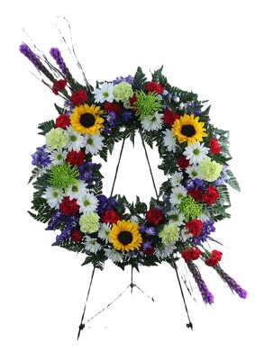 Garden of Memories Wreath from Flowers by Ray and Sharon in Muskegon, MI