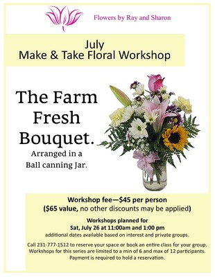 August Make and Take 11:00am Class from Flowers by Ray and Sharon in Muskegon, MI
