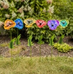 Poppies - Metal Yard Art from Flowers by Ray and Sharon in Muskegon, MI