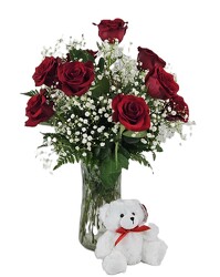 Roses for you, Hugs from me from Flowers by Ray and Sharon in Muskegon, MI